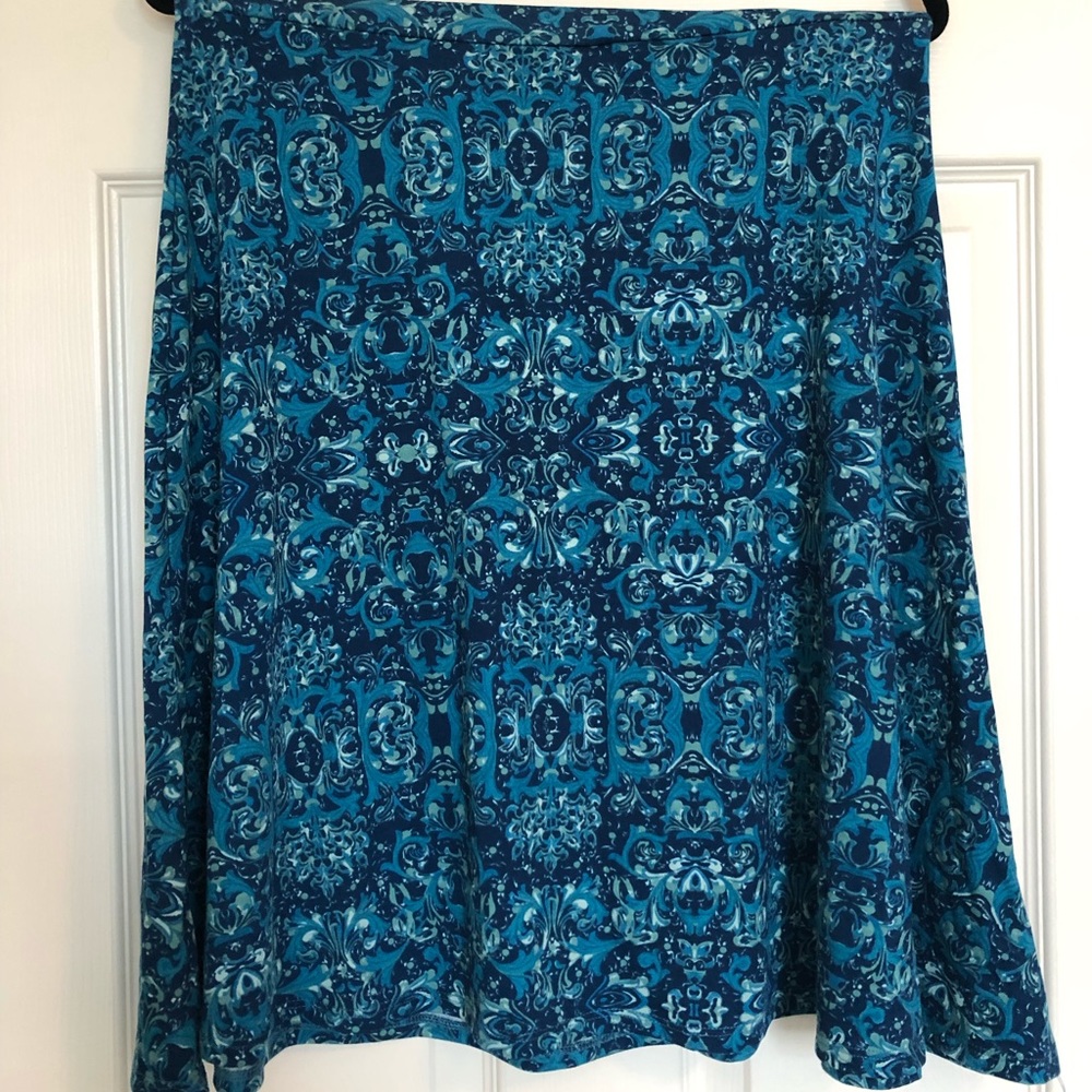 Lularoe Azure - Aqua, a-line Skirt